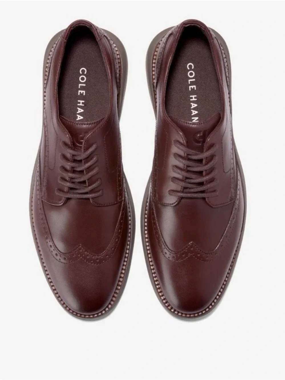 Cole Haan Men's Dark Brown Wingtip Oxfords Size 8.5